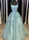 blue prom dress