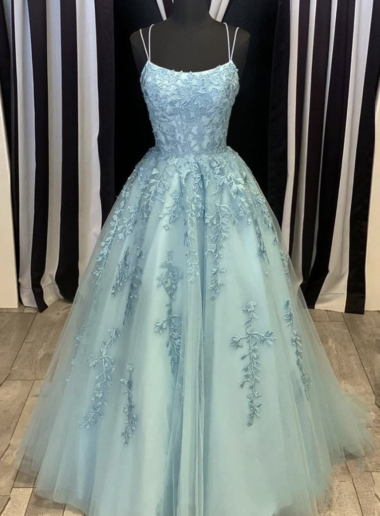 blue prom dress