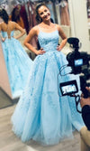 blue prom dress