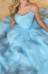 blue pageant dress