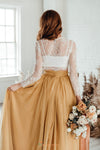 two piece boho wedding dress