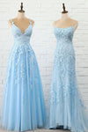 light blue prom dress