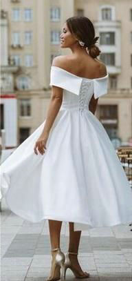short outdoor wedding dress
