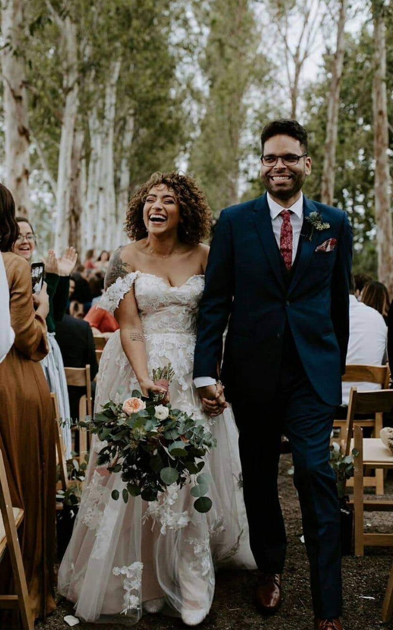 plus size boho wedding dress