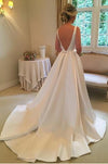 low v back wedding dress