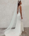 low v back wedding dress