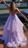 lavender prom dress