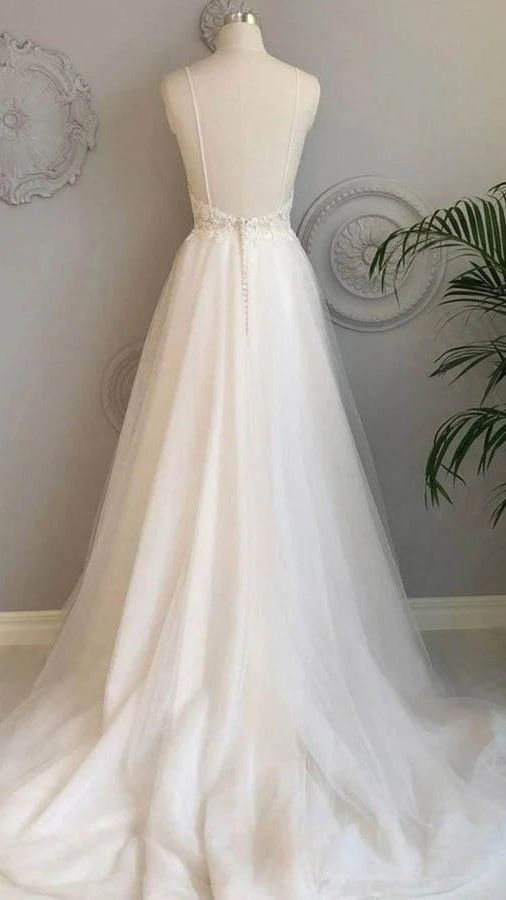 backless summer wedding dress