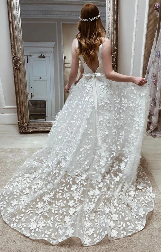 low back wedding dress