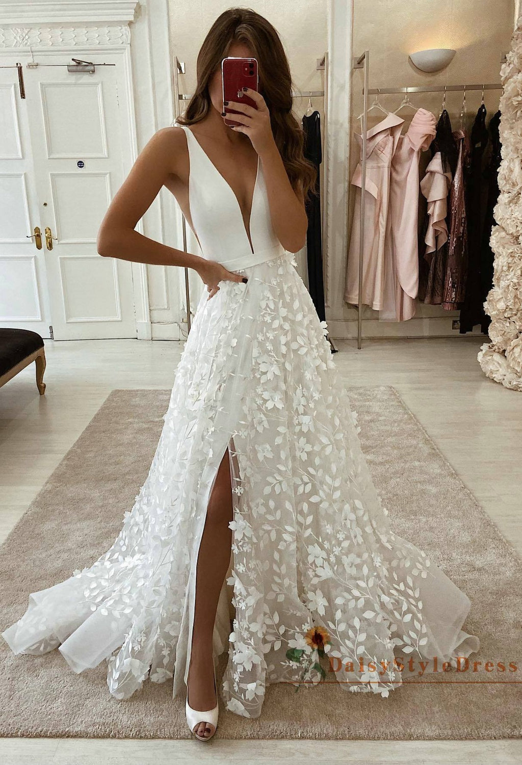 split wedding dress