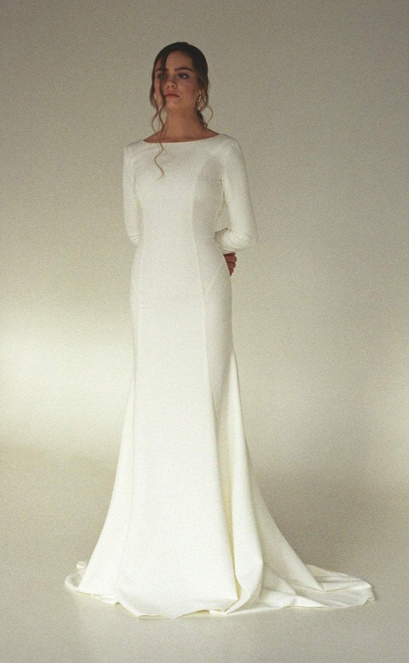 mermaid long sleeve wedding dress