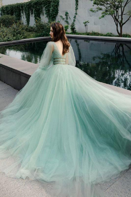 v-back ball gown prom dress