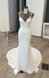 Mermaid Spaghetti Straps Open Back Wedding Dress - daisystyledress