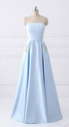 Long Strapless Prom Dress With Pocket - daisystyledress