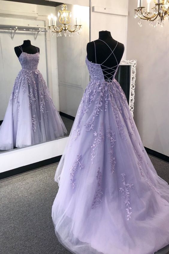 Fashion Criss-Cross Back Lavender Prom Dress daisystyledress Fashion Criss-Cross Back Lavender Prom Dress daisystyledress