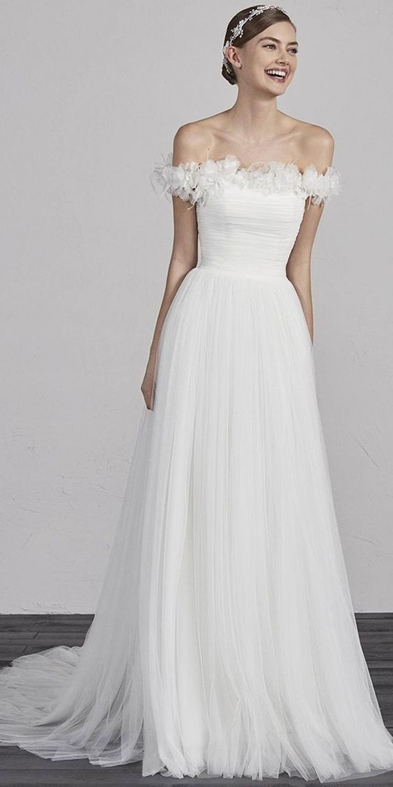 soft tulle wedding dress