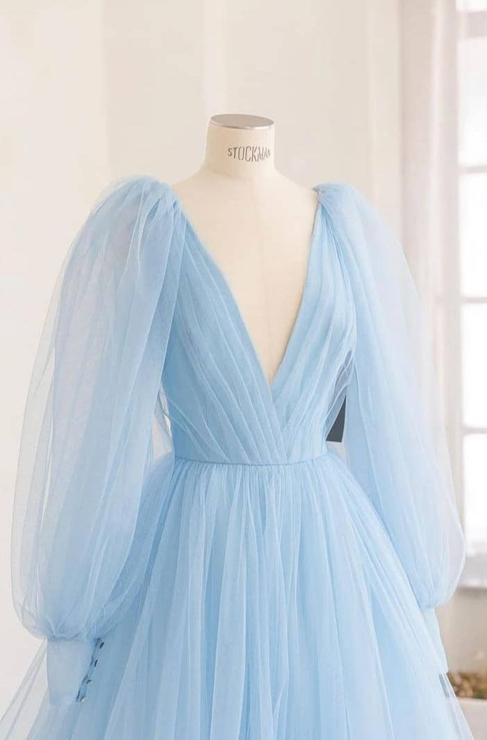 blue prom dress