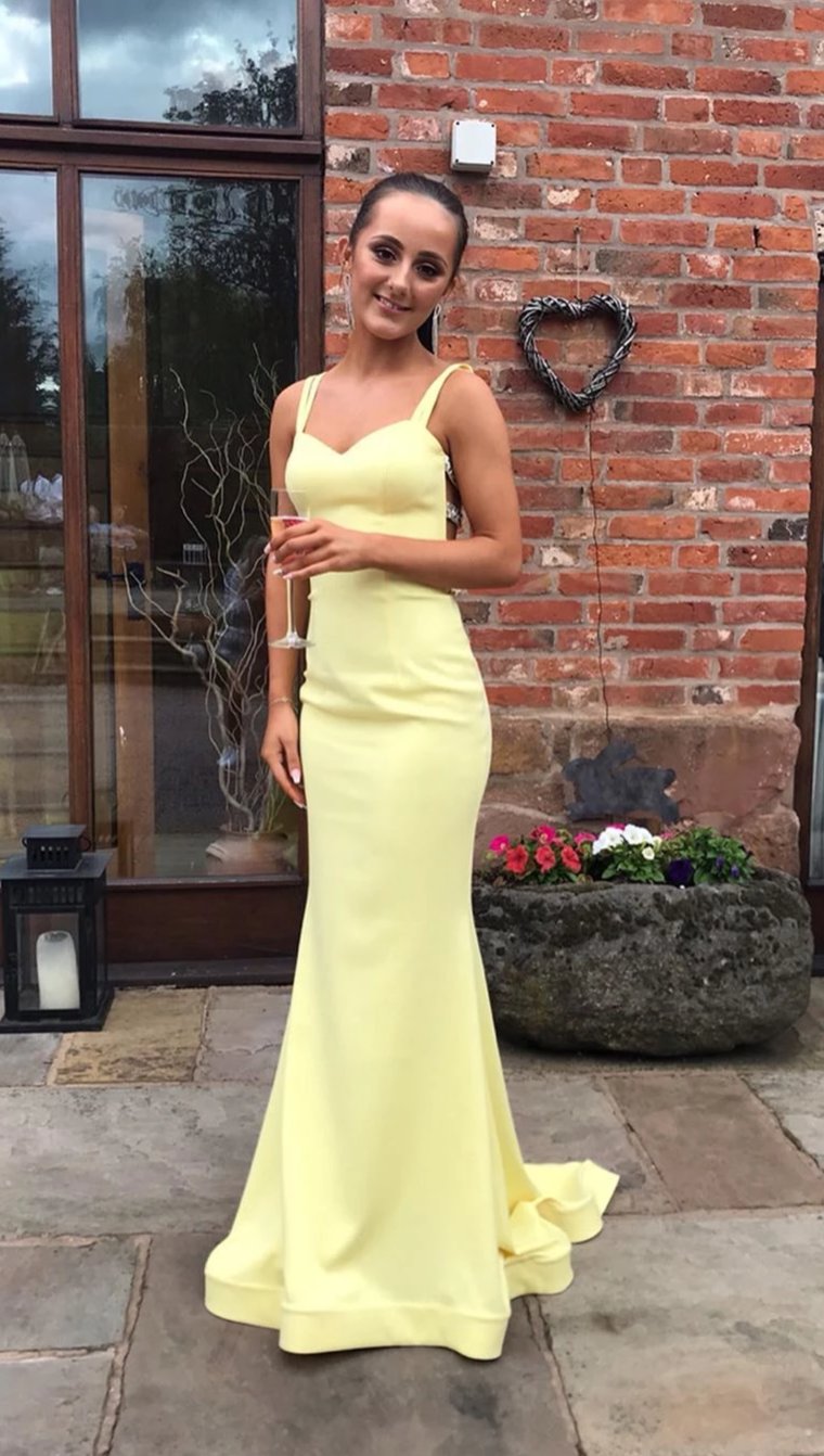 Fitted Yellow Prom Dress - daisystyledress