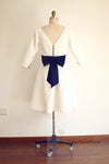 Vintage Short Length Half Sleeve Wedding Dress - daisystyledress