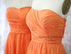 Knee Length Sweetheart Orange Bridesmaid Dress - daisystyledress