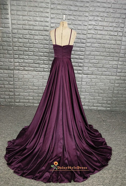 long grape pageant dress