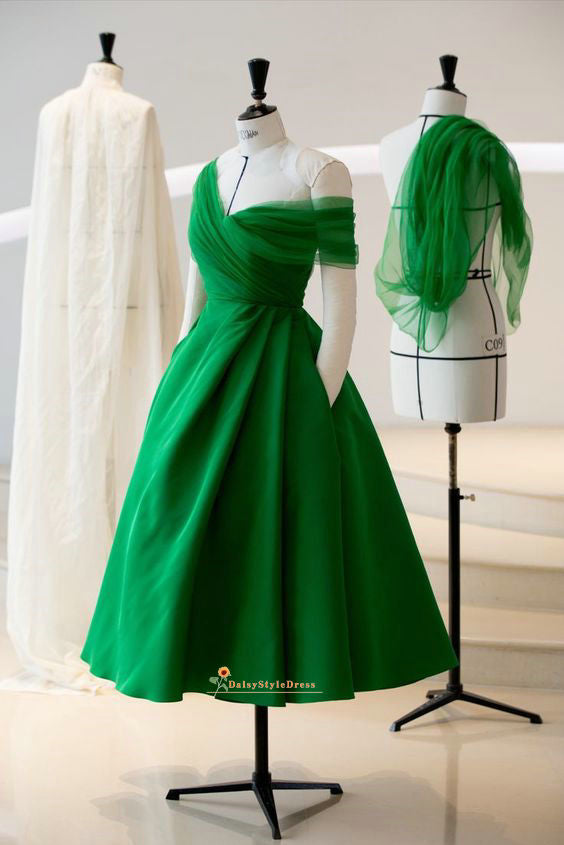 Off The Shoulder Short Green Party Dress daisystyledress Off The Shoulder Short Green Party Dress daisystyledress
