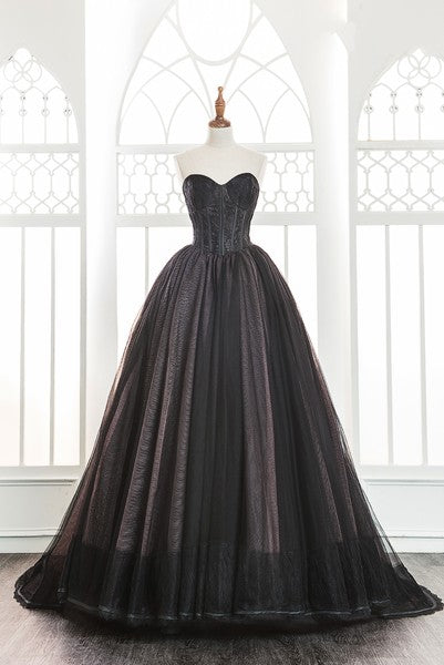 Ball Gown Sweetheart Black Wedding Dress - daisystyledress