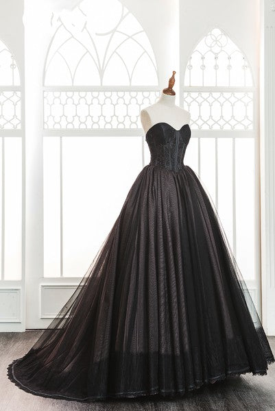 Ball Gown Sweetheart Black Wedding Dress - daisystyledress