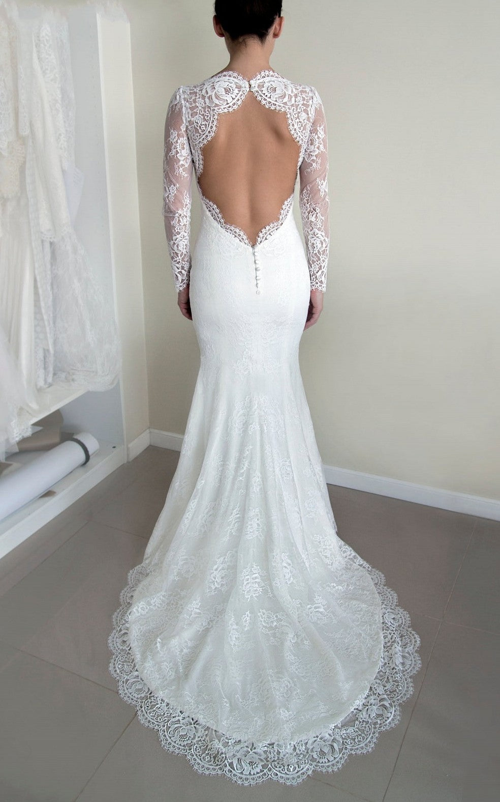 mermaid lace wedding dress