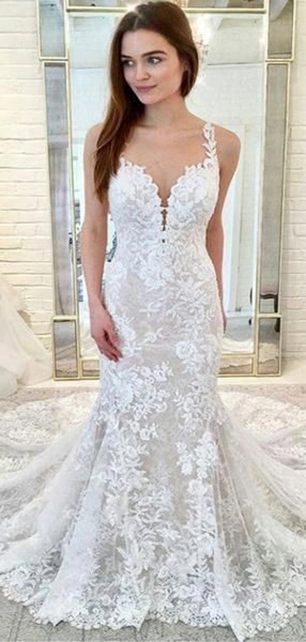 Elegant Mermaid Lace Wedding Dress - daisystyledress