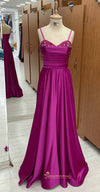 fuchsia prom dress