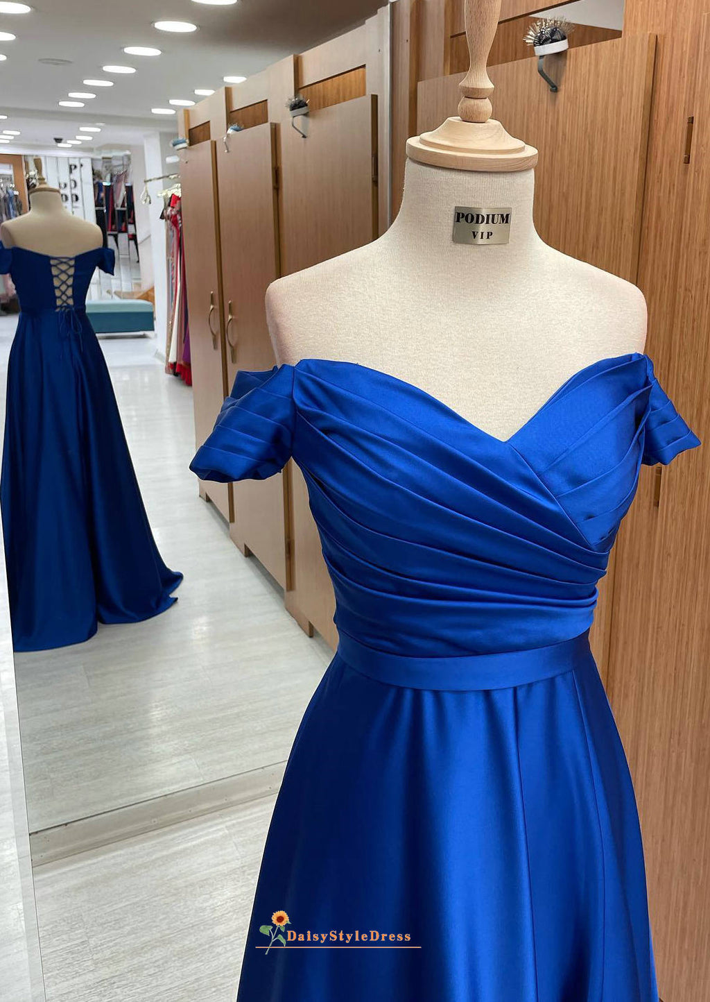 royal blue prom dress