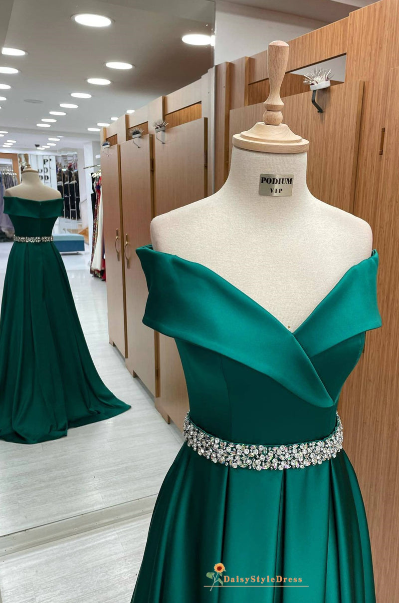 green prom dress