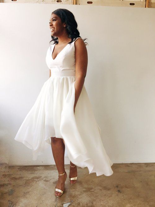 Simple High Low Informal Wedding Dress - daisystyledress