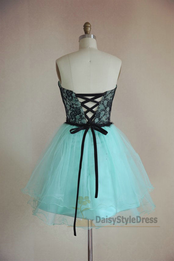 Knee Length Mint Green Vintage Homecoming Dress - daisystyledress