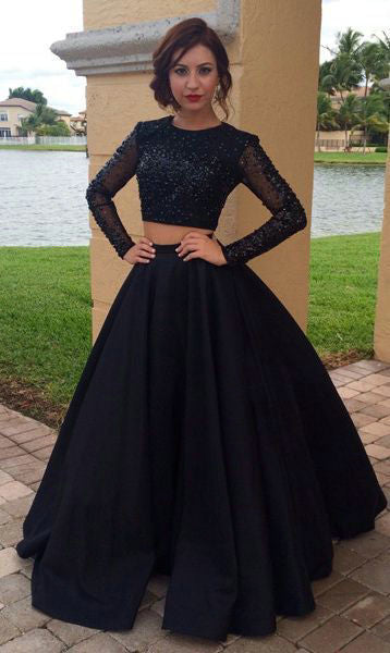 JVN23771 | Fitted Black Sequin Strapless Prom Gown