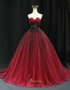 ball gown red wedding dress