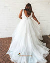 tiered skirt wedding dress