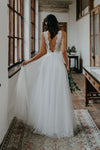 v-back boho wedding dress