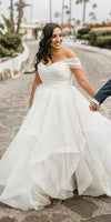 Tiered Skirt Plus Size Wedding Dress - daisystyledress