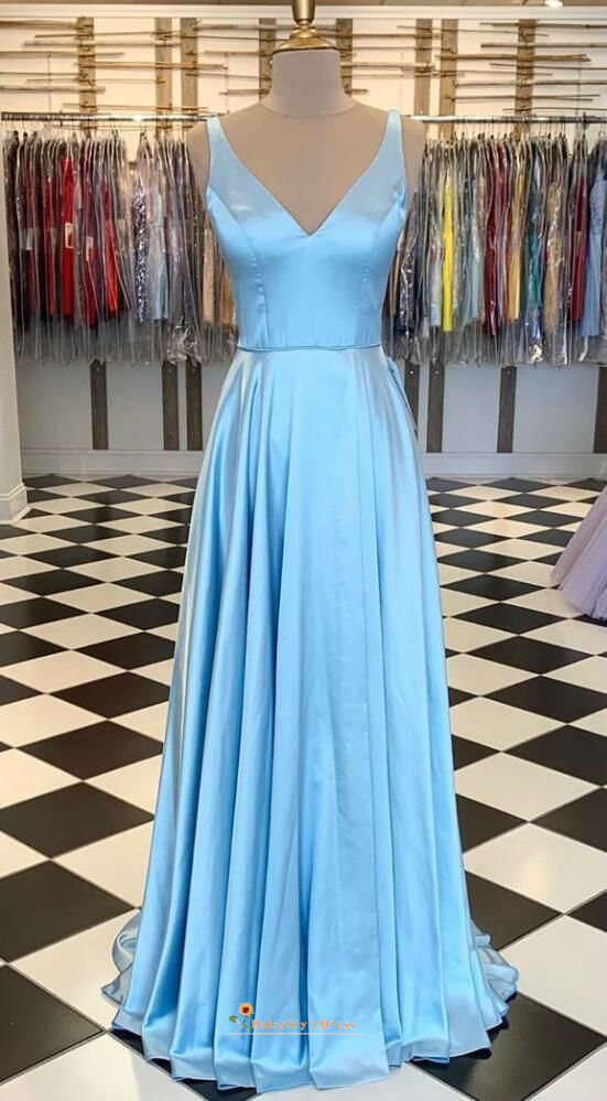 blue pageant dress