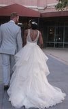 deep v-back wedding dress
