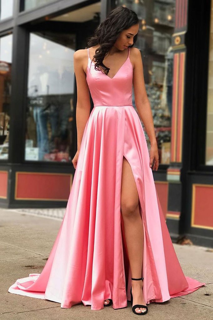 coral pink pageant dress