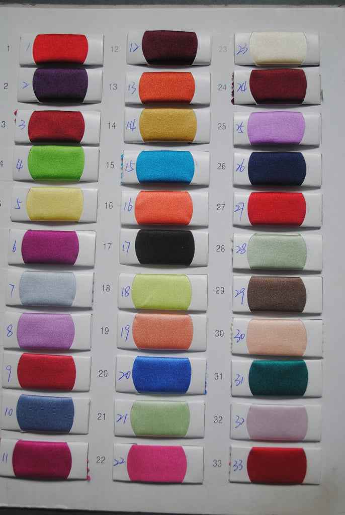 Satin Color Chart - daisystyledress