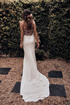 criss cross back wedding dress