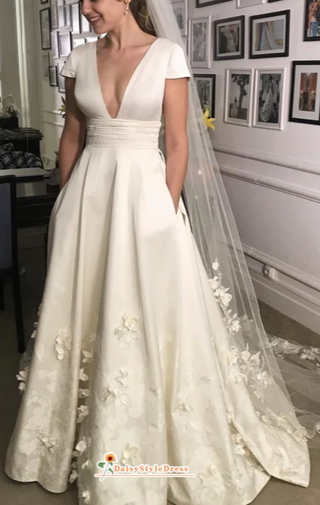 short sleeve wedding dress
