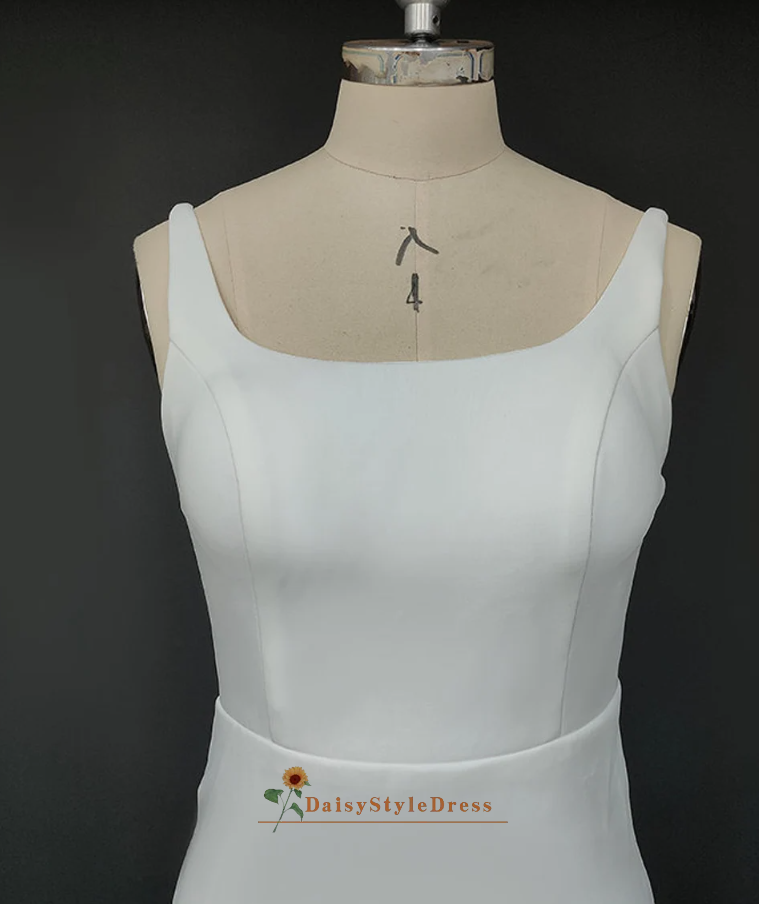 square neckline wedding dress