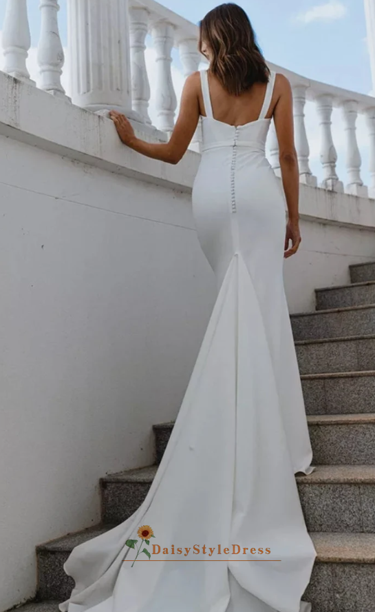 sheath wedding dress