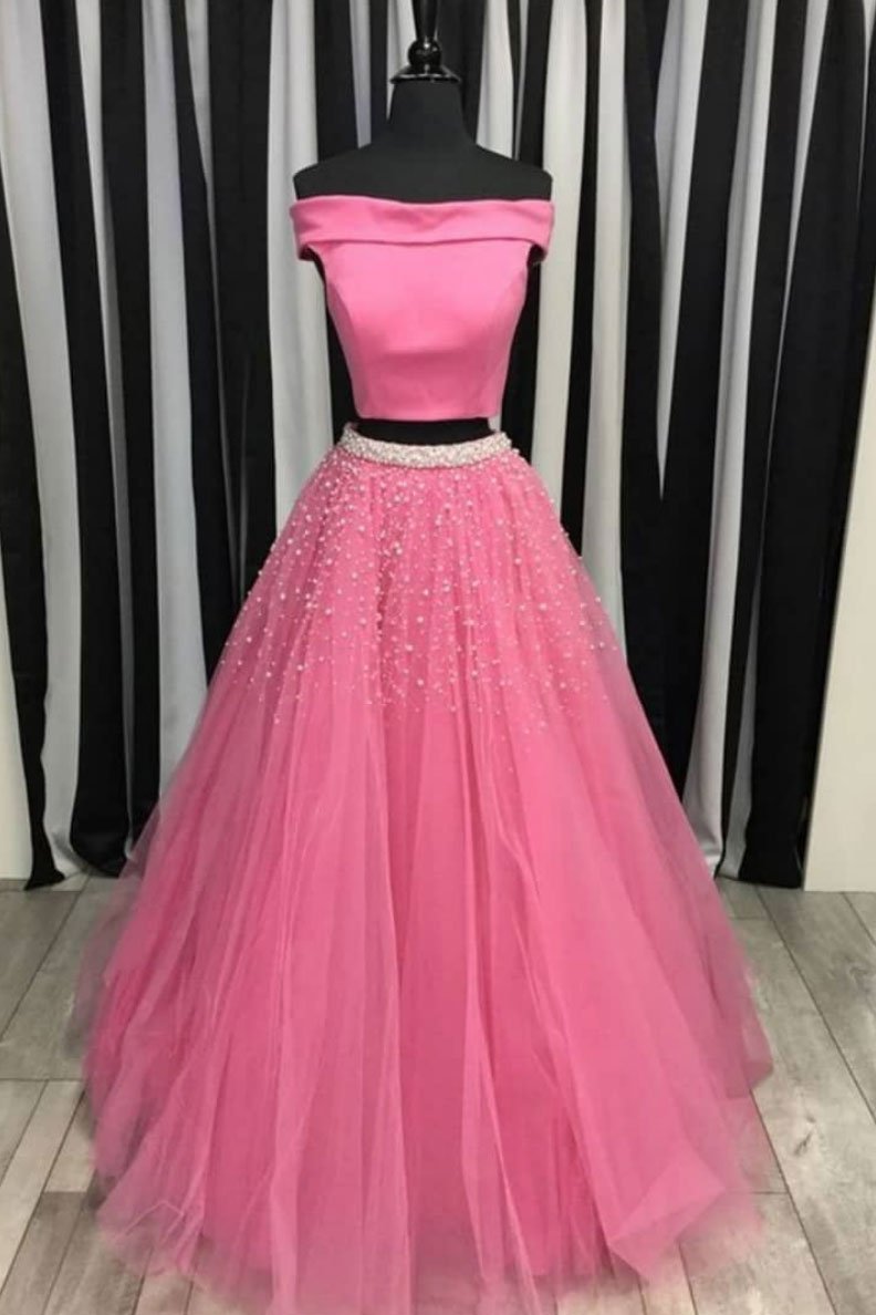 Ball Gown Tulle Two Piece Prom Dress – daisystyledress