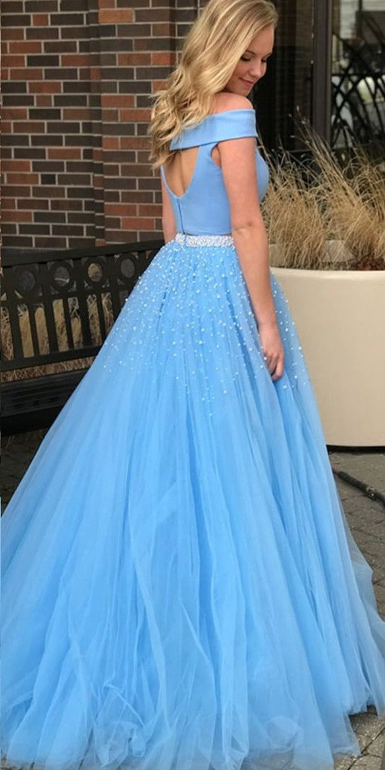 Ball Gown Tulle Two Piece Prom Dress - daisystyledress